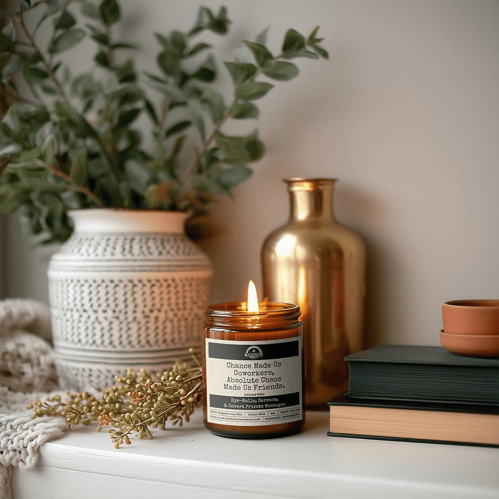 Chance Made Us Co-workers | Scent: Take A Hike | 9oz Work Candle | Malicious Women Co