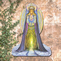 The Angel and the Bluebird Holiday Outdoor Yard Sign by Josephine Wall - Christmas Decor - 845623F-JW