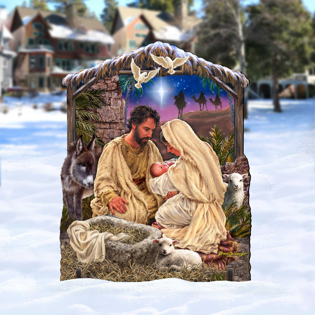 Jesus is Lord Outdoor Decor Yard Decor by D. Gelsinger - Nativity Holiday Decor - 8652813F