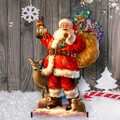 Woodland Santa Christmas Outdoor Decor by D. Gelsinger - Christmas Santa Snowman Decor - 8461028F-1105