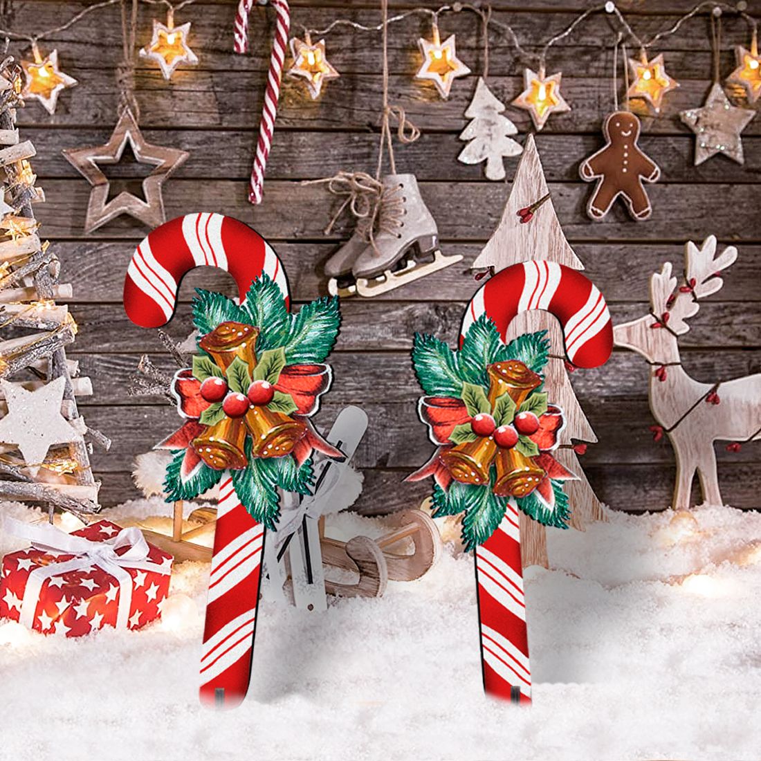 Christmas Candy Cane Holiday Outdoor Decor by G. DeBrekht - Christmas Decor - 8151924F-S2