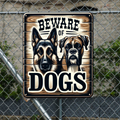 Beware of Dogs Wooden Sign – Handcrafted Birch Plywood Wall Décor – Indoor & Outdoor UV-Coated Dog Warning Sign – Made in USA - 961062