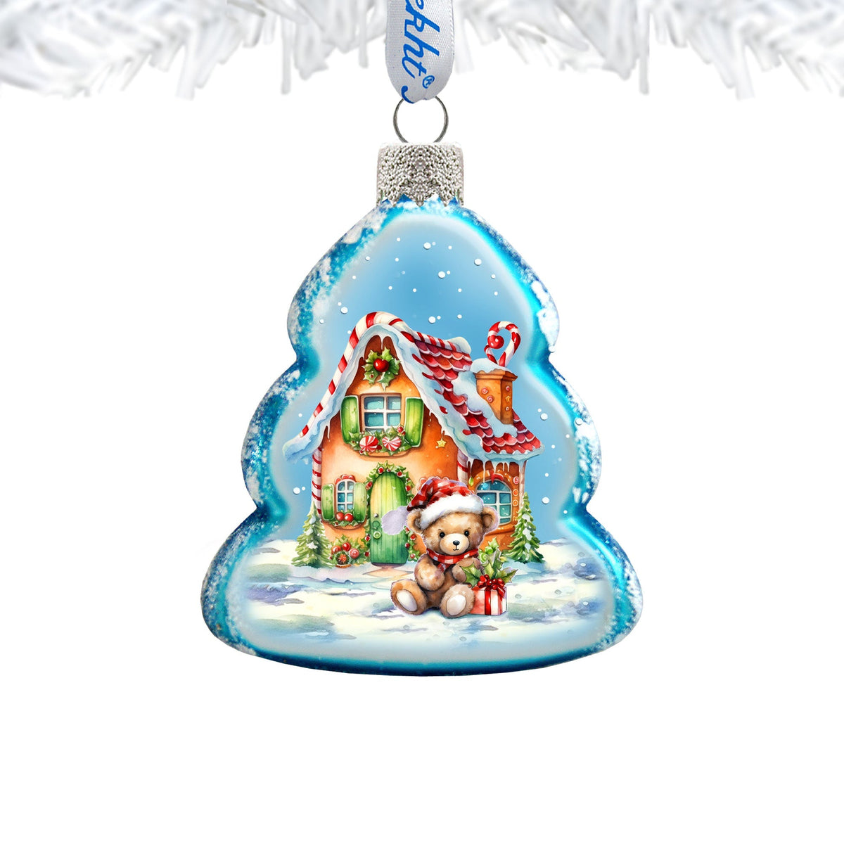 Christmas Cottage Mercury Glass Ornaments by G. Debrekht - Christmas Decor - 776035