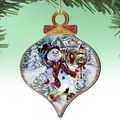 Old Fashioned Christmas Wooden Ornaments by Gelsinger - Christmas Santa Snowman Decor - 8031023-1563
