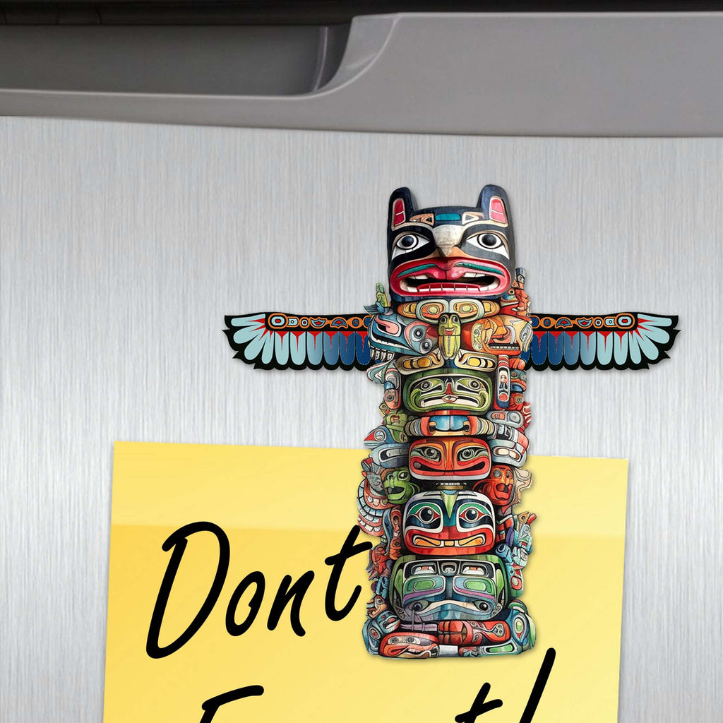 Spirit of the Totem Decorative Eco Wood Magnets Set of 6 by G. Debrekht - Wildlife Décor - 8090117G-S6