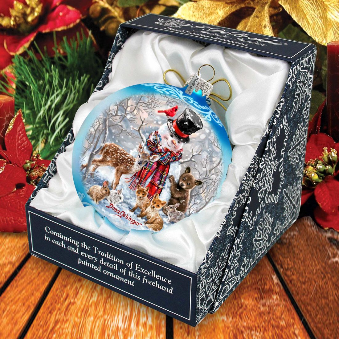 Frosty and His Forest Friends Glass Ornament Limited Edition by G. DeBrekht - Christmas Decor - 73908-DG