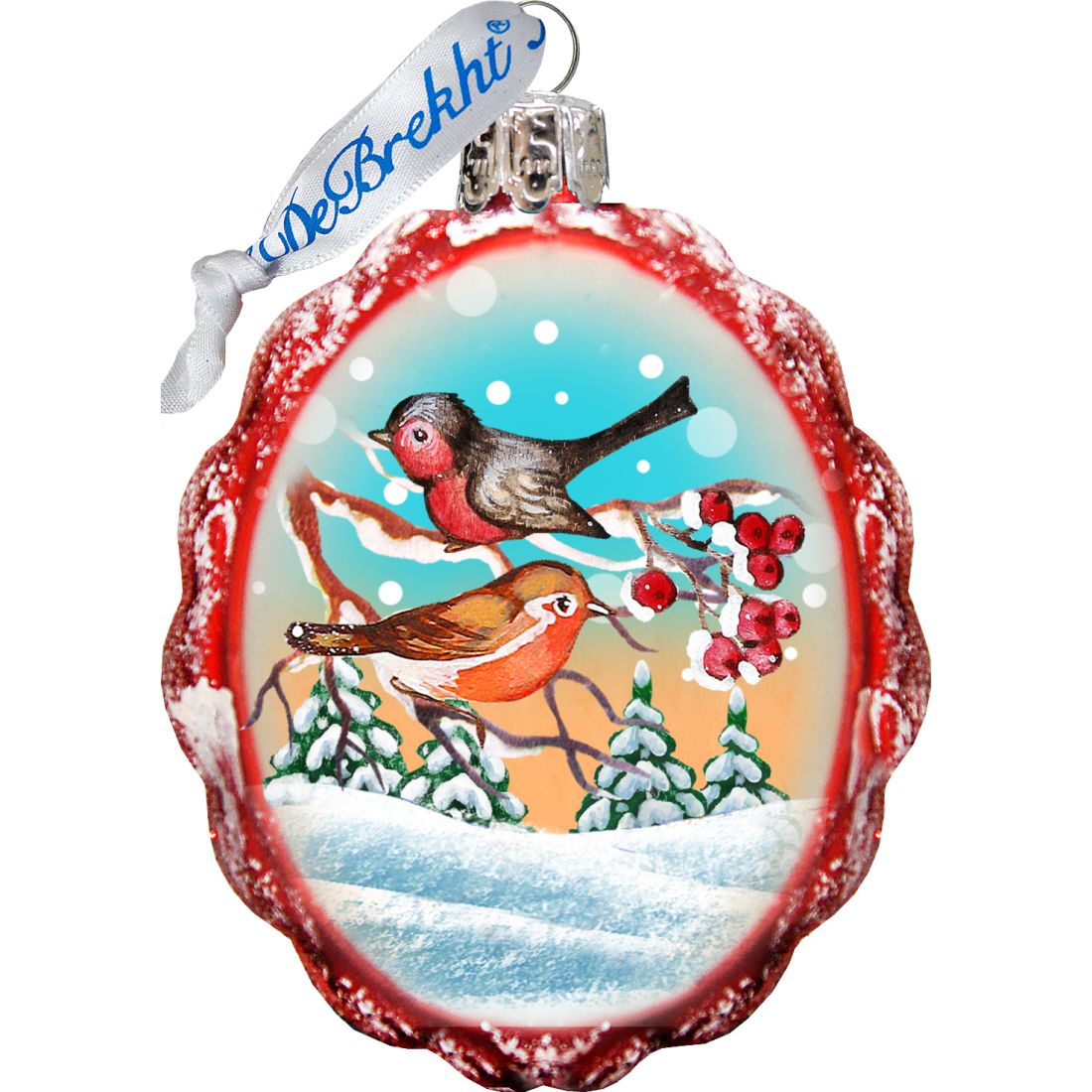 Forest Friends Mercury Glass Ornaments Set of 3 by G. DeBrekht - Wildlife Holiday Decor - 770105S3
