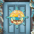 Captains Wheel Coastal Outdoor Door Decor by G. DeBrekht - Coastal Holiday Decor - 8198536H