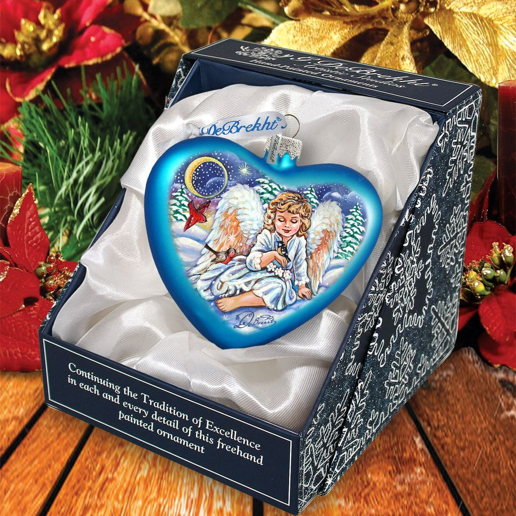 Girl Angel Glass Ornament by G. DeBrekht - Christmas Decor - 753-011