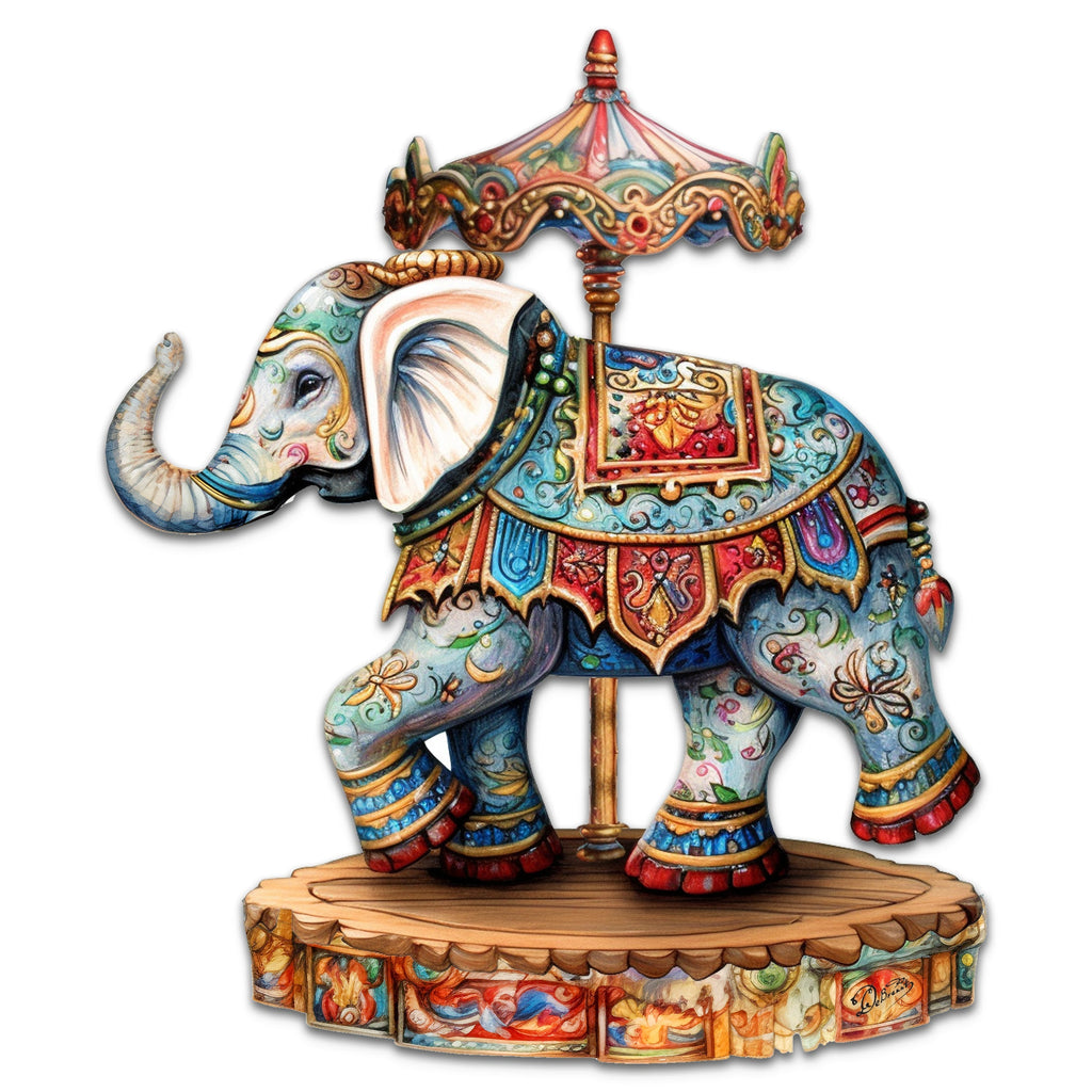 Carousel Elephant Holiday Door Decor  by G. Debrekht - Christmas Decor - 8611029-2H