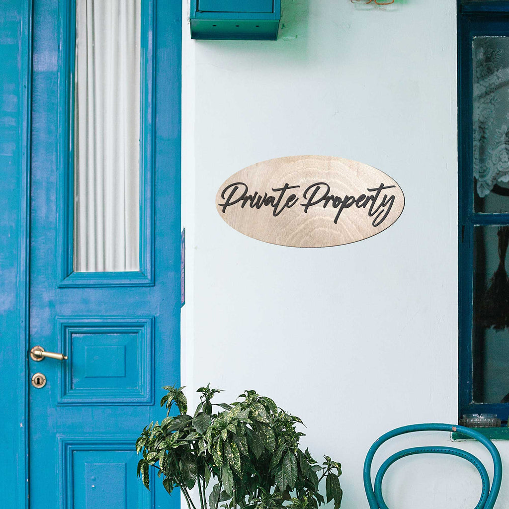 Private Property sign, Business sign, House sign, made in the USA sign, Birch wood sign, Lightweight sign, outdoor sign - 320331