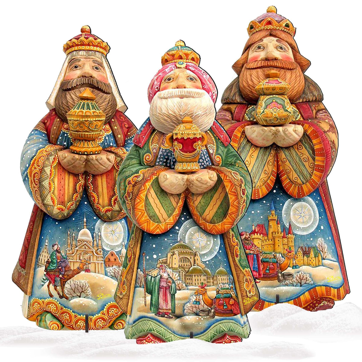 Three Kings Set Outdoor Nativity Set by G. DeBrekht - Nativity Holiday Decor - 8152653F-S3