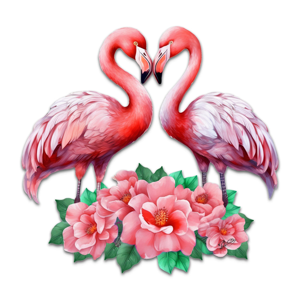 Flamingos Love Holiday Door Decor by G. Debrekht - Love Kids Family Decor - 8611039H