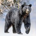 Alaskan Black Bear Wooden Ornaments by G.Debrekht - Wildlife Holiday Decor - 8710105-1