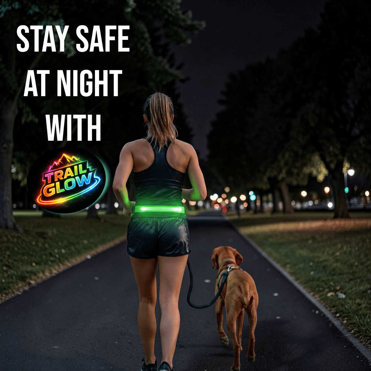 Hands-Free LED Belt Leash