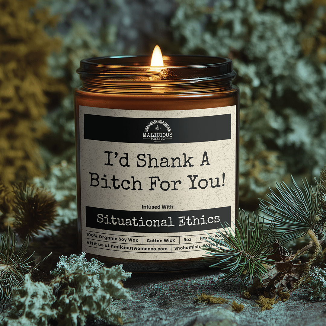 I'd Shank A B*tch For You | Scent: Lemon Drop Martini | 9oz Bestie Candle | Malicious Women Co
