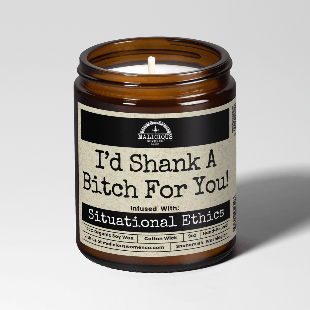 I'd Shank A B*tch For You | Scent: Lemon Drop Martini | 9oz Bestie Candle | Malicious Women Co