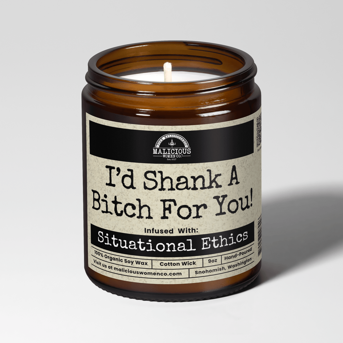 I'd Shank A B*tch For You | Scent: Lemon Drop Martini | 9oz Bestie Candle | Malicious Women Co