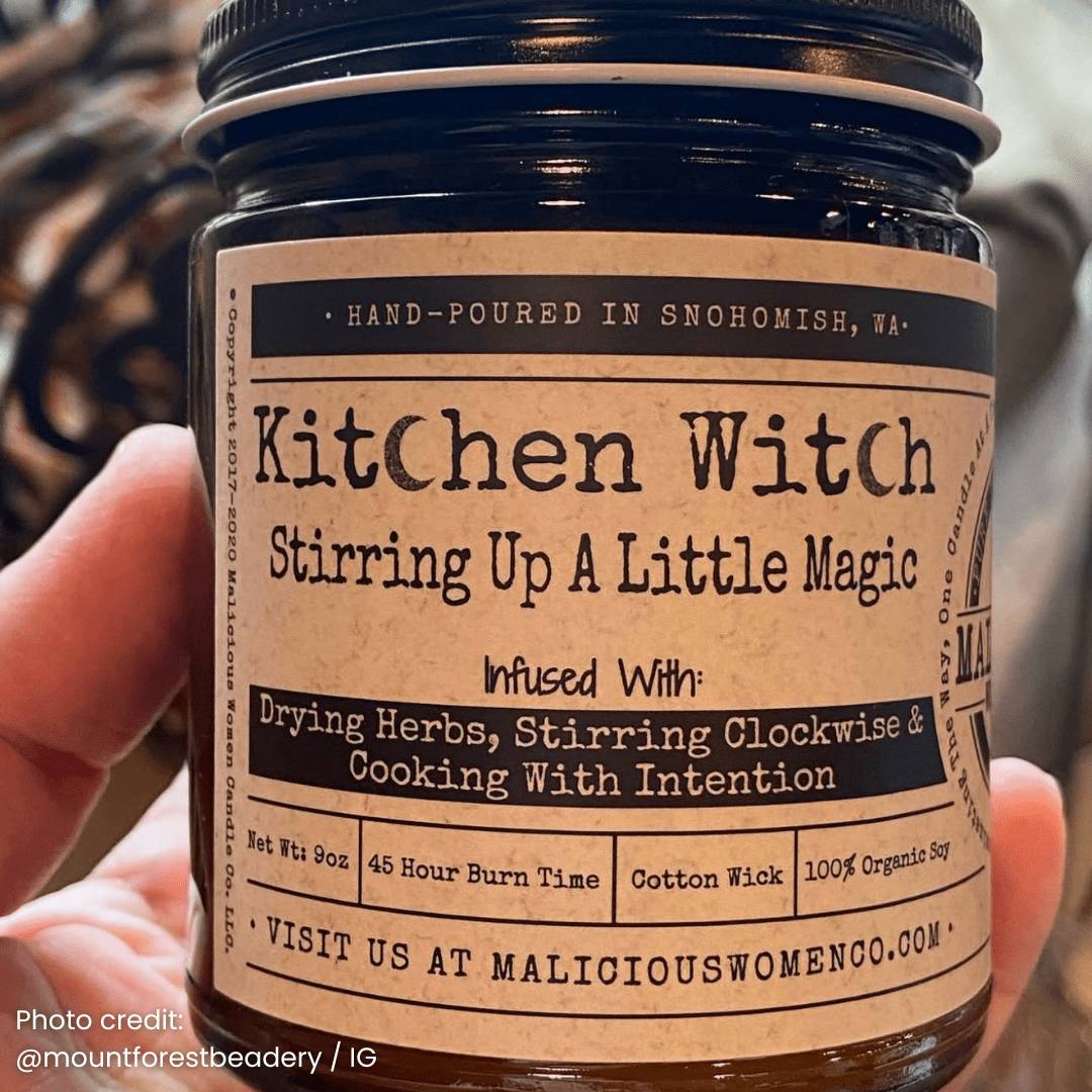 Kitchen Witch | Scent: Tomato & Basil | 9oz Witch Candle | Malicious Women Co