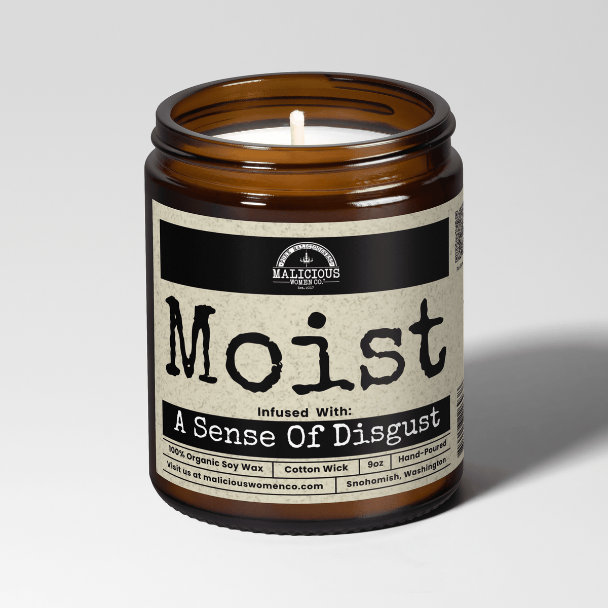 Moist | Scent: Take A Hike | 9oz Funny Candle | Malicious Women Co