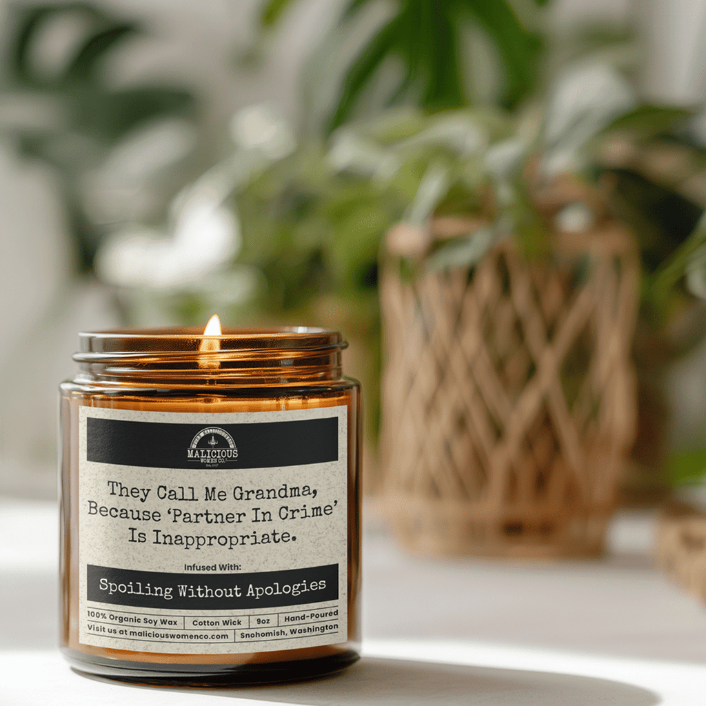 They Call Me Grandma Because 'Partner In Crime' Is Inappropriate | Scent: Espresso Yo' Self | 9oz Family Candle | Malicious Women Co