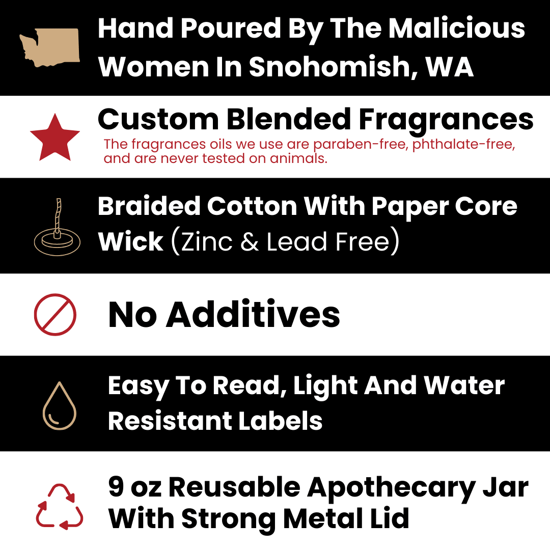 Headed Down To Rock Bottom... | Scent: Oakmoss & Amber | 9oz Funny Candle | Malicious Women Co